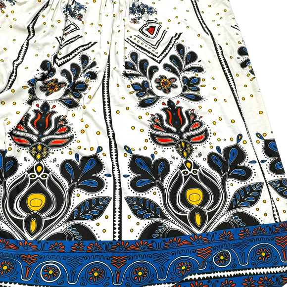 ICE SILK Womens 2XL Sleeveless Silky Pleated Tank Tunic Dress Boho Floral Hippie - Picture 3 of 8